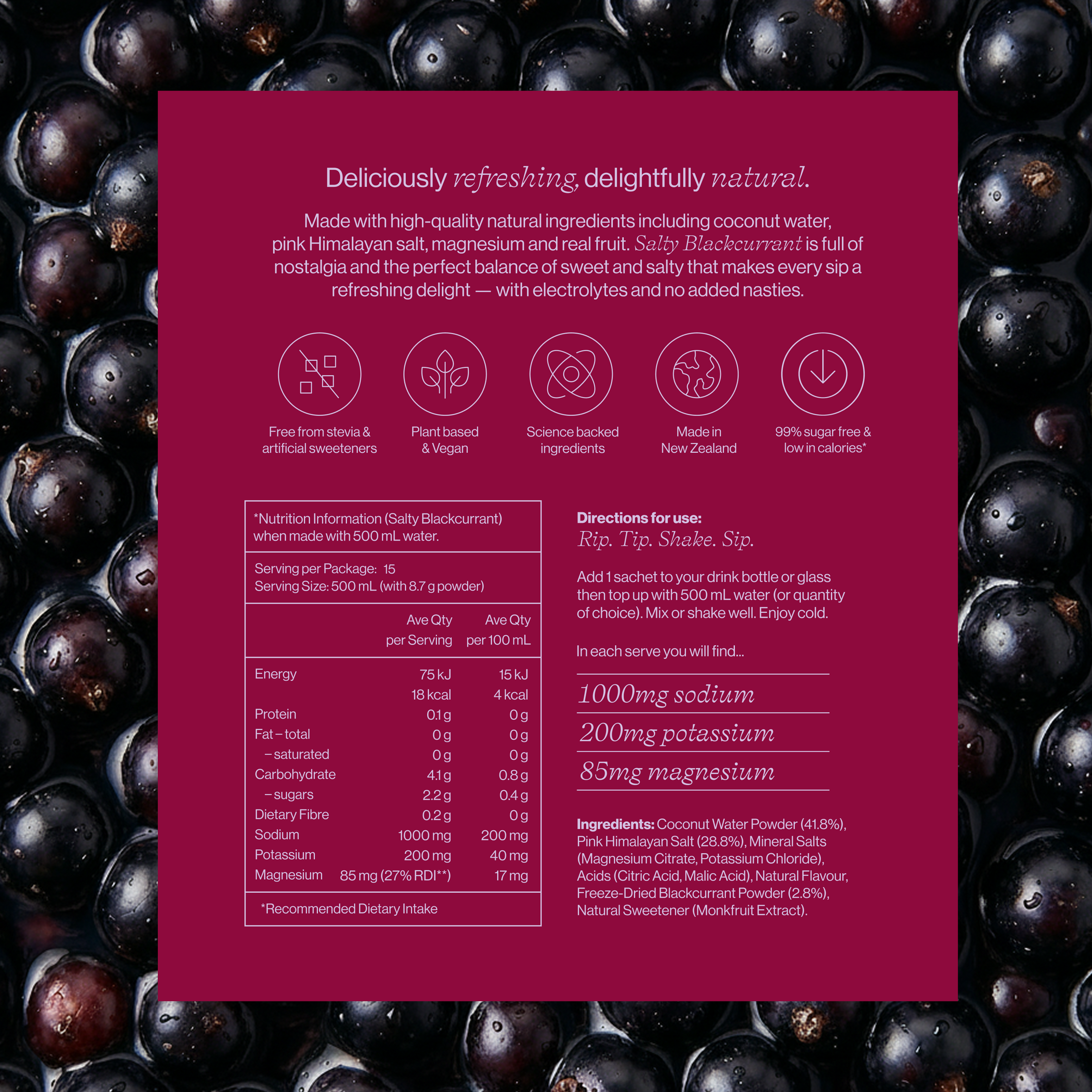 Ultra Electrolyte Hydration Salt Drink (Salty Blackcurrant)